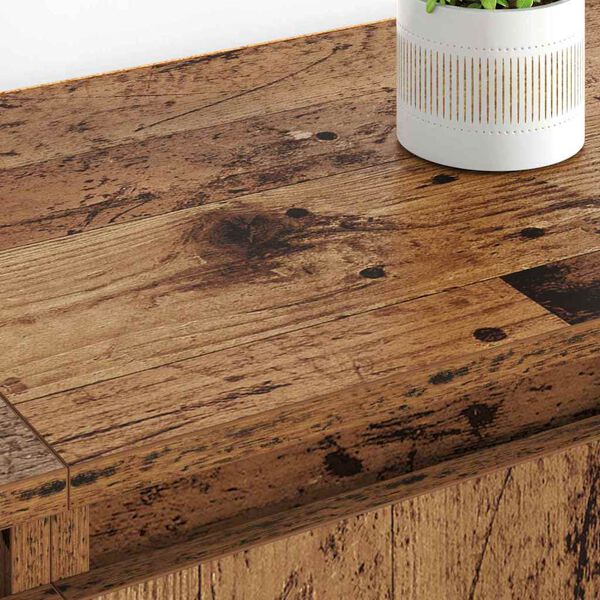 vidaXL Sivup&ouml;yd&auml;t 2 pcs Vanha Puu 60 x 35 x 70 cm Tekninen puu