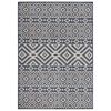vidaXL Ulkomatto Flatweave 200x280 cm siniset raidat