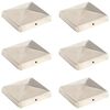 vidaXL Pyramidin muotoinen aitatolpan k&auml;rki 6 kpl ter&auml;s 101x101 mm