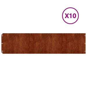 vidaXL Nurmikonreunukset 10 kpl 25x103 cm joustava Corten-ter&auml;s
