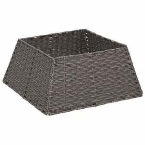 vidaXL Joulupuun kaula Neli&ouml; Harmaa 50 x 50 x 25 cm polyrottinki