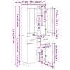 vidaXL Korkea kaappi Vanha puu 69,5 x 34 x 180 cm Tekninen puu