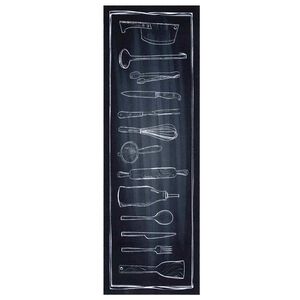 vidaXL Keitti&ouml;matto Musta 180 x 60 cm Sametti