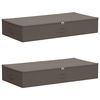 vidaXL S&auml;ilytyslaatikko 2 kpl Kuitukangas 100 x 50 x 18 cm 90 l Harmaa