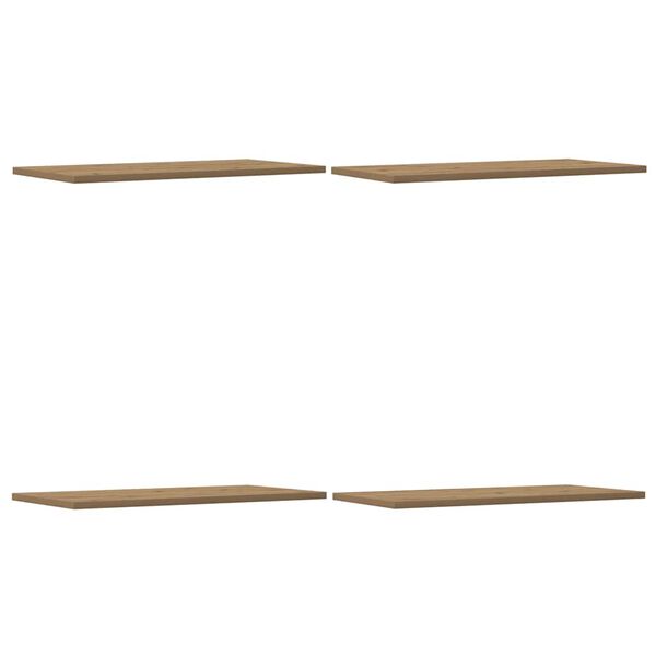 vidaXL Sein&auml;hyllyt 4 kpl artesaani tammi 60x30x1,5 cm tekninen puu