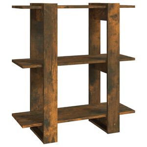 vidaXL Kirjahylly/tilanjakaja savutammi 80x30x87 cm