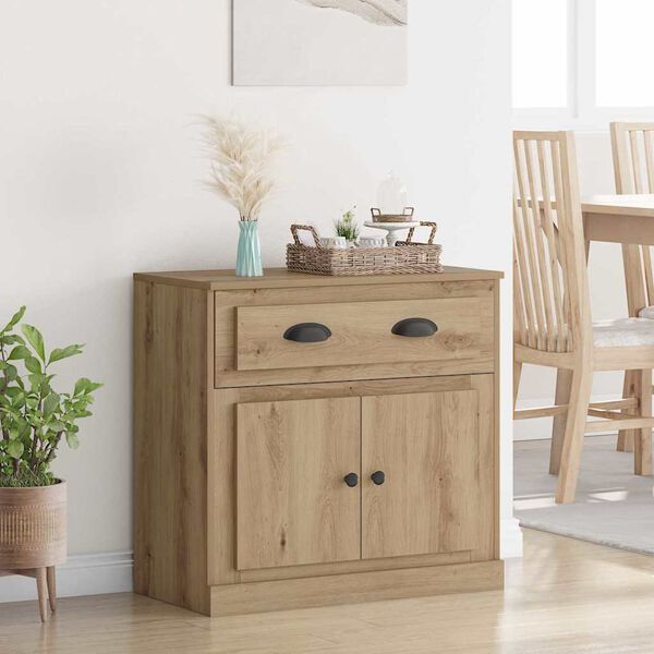 vidaXL Korkea kaappi Artisan tammi 70 x 35,5 x 67,5 cm Tekninen puu