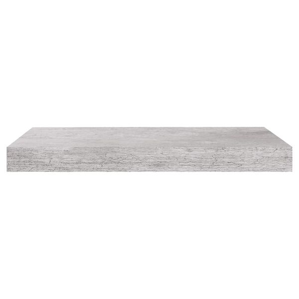 vidaXL Kelluva sein&auml;hylly betoninharmaa 50x23x3,8 cm MDF