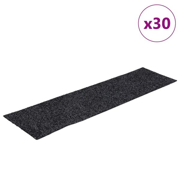 vidaXL Porrasmatot itseliimautuvat 30 kpl 76x20 cm tummanharmaa suorakaiteen muotoinen