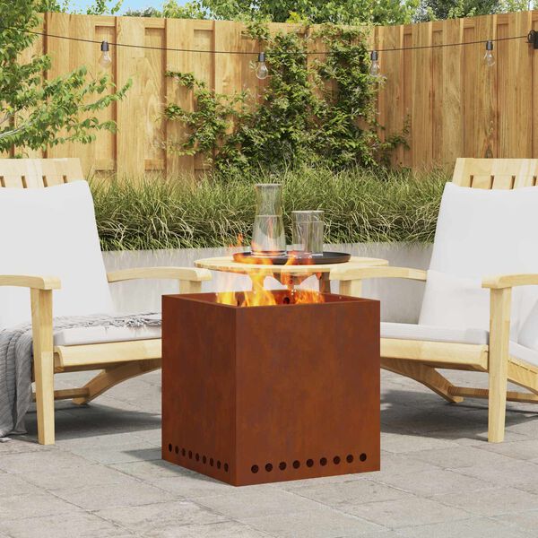 vidaXL Savuuttomat nuotio Ruskea 48 x 48 x 50 cm Kulunut Ter&auml;s