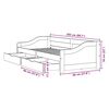 vidaXL-sohvasänky 2 laatikolla ilman patjaa IRUN valkoinen pinkki