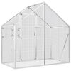 vidaXL Aviaario hopea 79x100x185 cm alumiini