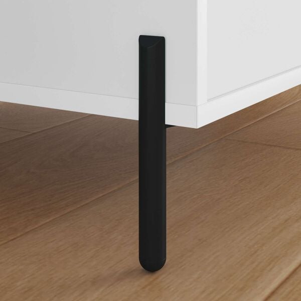 vidaXL Huonekalujalat 2 pcs Musta 0 Rauta