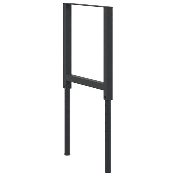 vidaXL S&auml;&auml;dett&auml;v&auml;t ty&ouml;p&ouml;yd&auml;n rungot 2kpl metalli 55x(69-95,5) cm musta