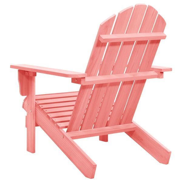 vidaXL Adirondack-puutarhatuoli täysi kuusi pinkki