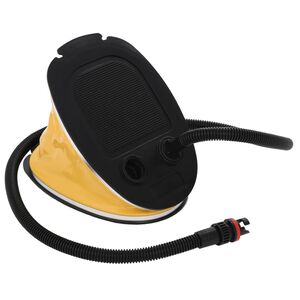 vidaXL Jalkapumppu 26x18 cm PP ja PE harmaa ja keltainen