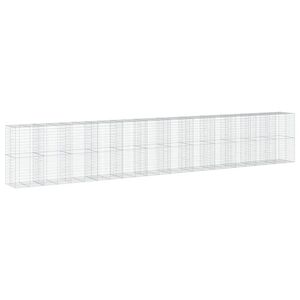 vidaXL Kivikori katolla 1200x100x200 cm galvanoitu rauta