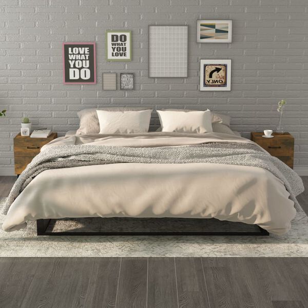 vidaXL Yöpöydät 2 kpl savutammi 40x35x47,5 cm