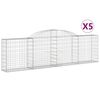 vidaXL Kaarevat kivikorit 5 kpl 300x30x80/100 cm galvanoitu rauta