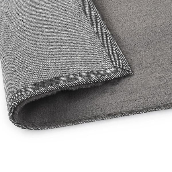 vidaXL Matto 120x160 cm j&auml;niksen tekonahka tummanharmaa