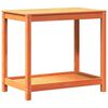 vidaXL Ruukutusp&ouml;yt&auml; hyllyll&auml; vahanruskea 82,5x50x75 cm t&auml;ysi m&auml;nty
