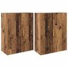 vidaXL Sein&auml;lle Kiinnitett&auml;v&auml; Kaappi 2 pcs Vanha puu 69,5 x 34 x 90 cm