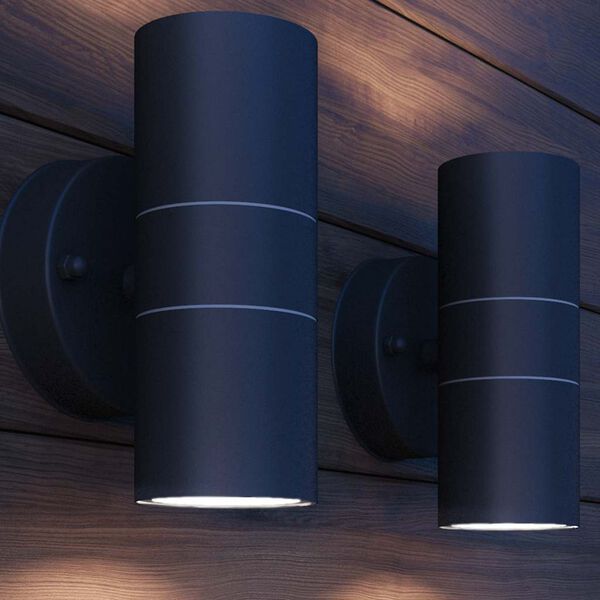 vidaXL LED-seinävalaisimet ulkotiloihin 2 kpl Ruost. teräs Ylös/alas