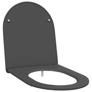 vidaXL WC-istuin Antrasiitti 47 x 36 x 3,4 cm Duroplast