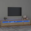 vidaXL TV-taso LED-valoilla Sonoma-tammi 240x35x40 cm