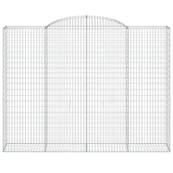 vidaXL Kaareva kivikori 300x50x220/240 cm galvanoitu rauta