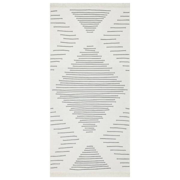 vidaXL Matto tummanharmaa 100x200 cm puuvilla