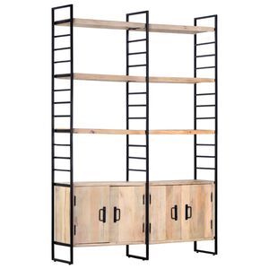 vidaXL Kirjahylly 4 tasoa 124x30x180 cm t&auml;ysi mangopuu