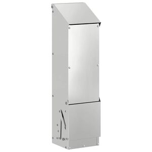 vidaXL Kanan ruokinta-allas Hopea 13 x 12 x 51 cm Galvanoitu ter&auml;s