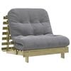 vidaXL Futon vuodesohva patjalla 90x206x11 cm kyll&auml;stetty m&auml;nty