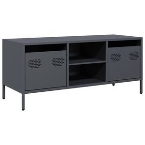 vidaXL TV-taso antrasiitti 101,5x39x43,5 cm kylm&auml;valssattu ter&auml;s