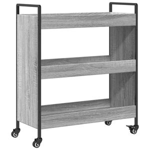vidaXL Keitti&ouml;vaunu harmaa Sonoma 70x30x82 cm tekninen puu