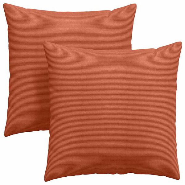 vidaXL Sohvatyynyt 2 pcs Punainen oranssi 80 x 80 cm Korduroikangas