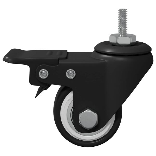 vidaXL Py&ouml;r&auml;t 2 pcs Musta M6 x 37 mm Rautaa ja nailonia