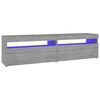 vidaXL TV-taso LED-valoilla 2 kpl harmaa Sonoma 75x35x40 cm