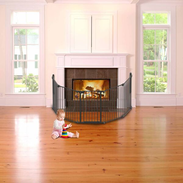 Noma 5-paneelinen turvaportti Modular metalli musta