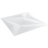 vidaXL Seinäpaneelit 12 kpl valkoinen 50x50 cm XPS 3 m² tähti