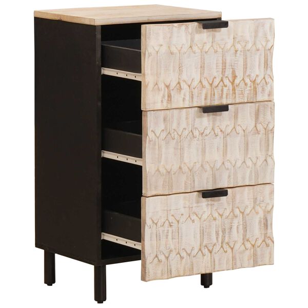 vidaXL Sivup&ouml;yt&auml; Valkoinen pesu viimeistely 40 x 33,5 x 75 cm