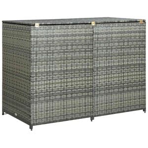 vidaXL Tupla roska-astiavaja polyrottinki antrasiitti 148x77x111 cm