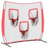 vidaXL Baseball ja softball Musta 214.5 x 89.5 x 181 cm Polyesteri
