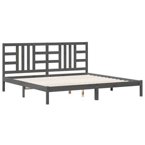 vidaXL S&auml;ngynrunko harmaa t&auml;ysi puu 200x200 cm
