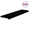 vidaXL Askelmat 20 kpl ruskeanmusta 100x25x2 cm t&auml;ysi tammi