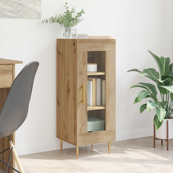 vidaXL Sivup&ouml;yt&auml; artesaani tammi 34 x 34.5 x 90 cm Tekninen puu