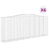vidaXL Kaarevat kivikorit 6 kpl 400x50x160/180 cm galvanoitu rauta