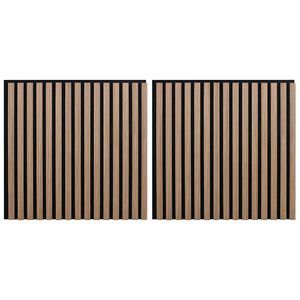 vidaXL Akustiset seinäpaneelit 2 kpl Säle 60,5x60 cm tammiviilu