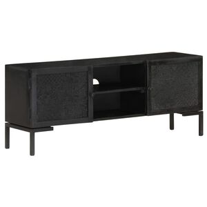 vidaXL TV-taso musta 115x30x46 cm t&auml;ysi mangopuu